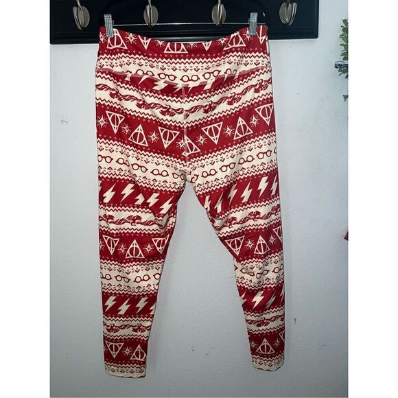 Harry Potter Icon Holiday Fair Isle Leggings Plus Size 2 - Picture 6 of 7